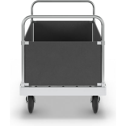 JUMBO zinc plated platform truck, with 4 side panels, length 1200 mm.