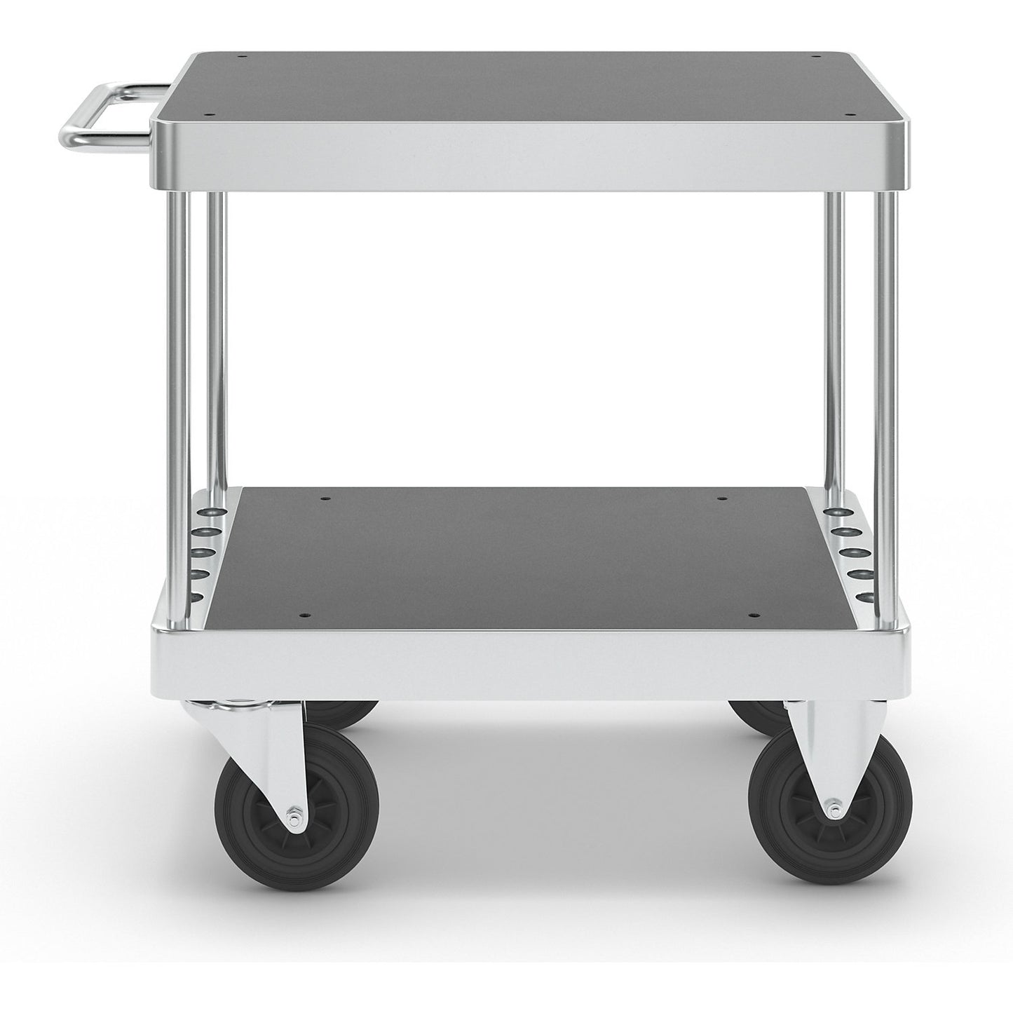 JUMBO zinc plated workshop trolley, LxWxH 1035 x 600 x 920 mm, without stops.