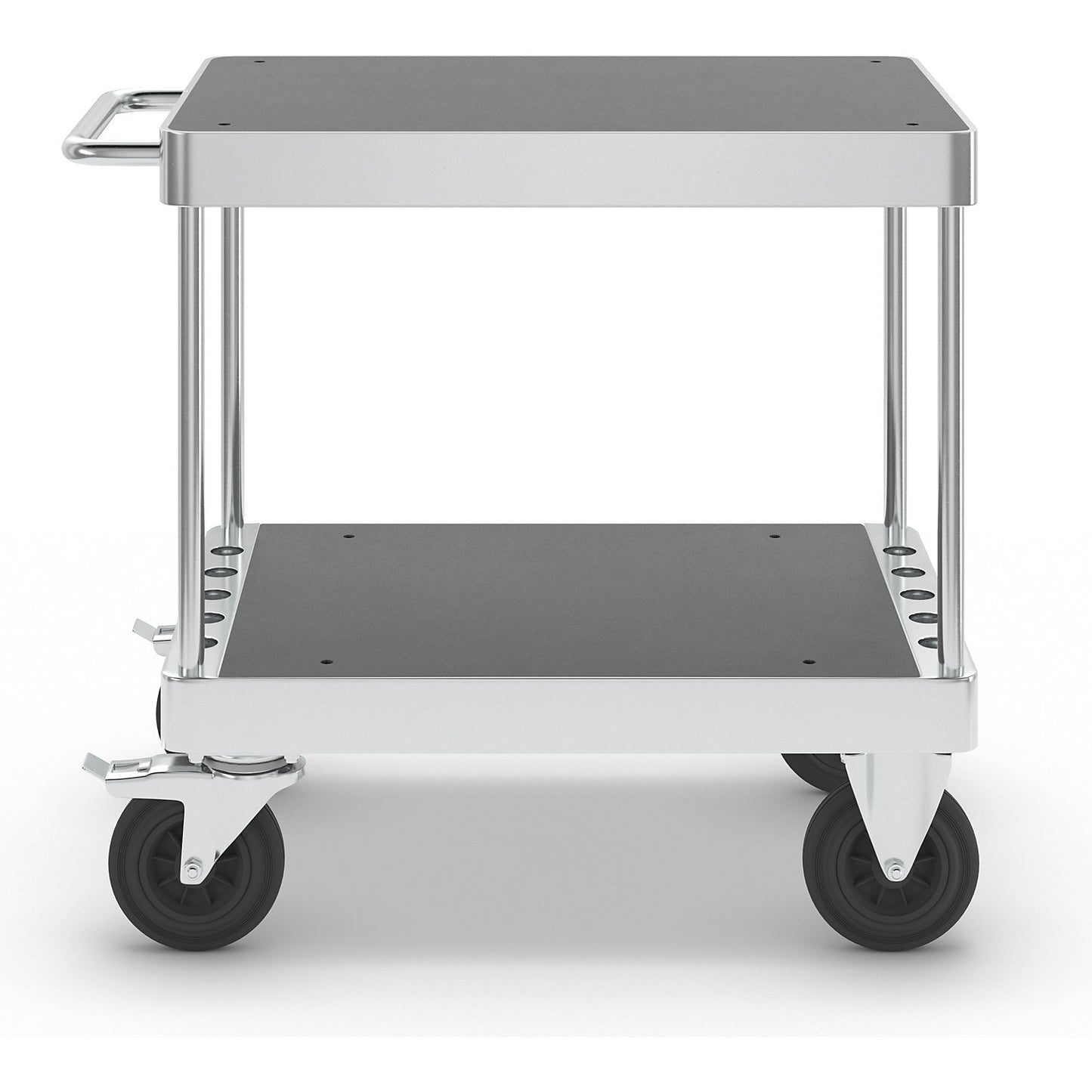 JUMBO zinc plated workshop trolley, LxWxH 1035 x 600 x 920 mm, with stops.