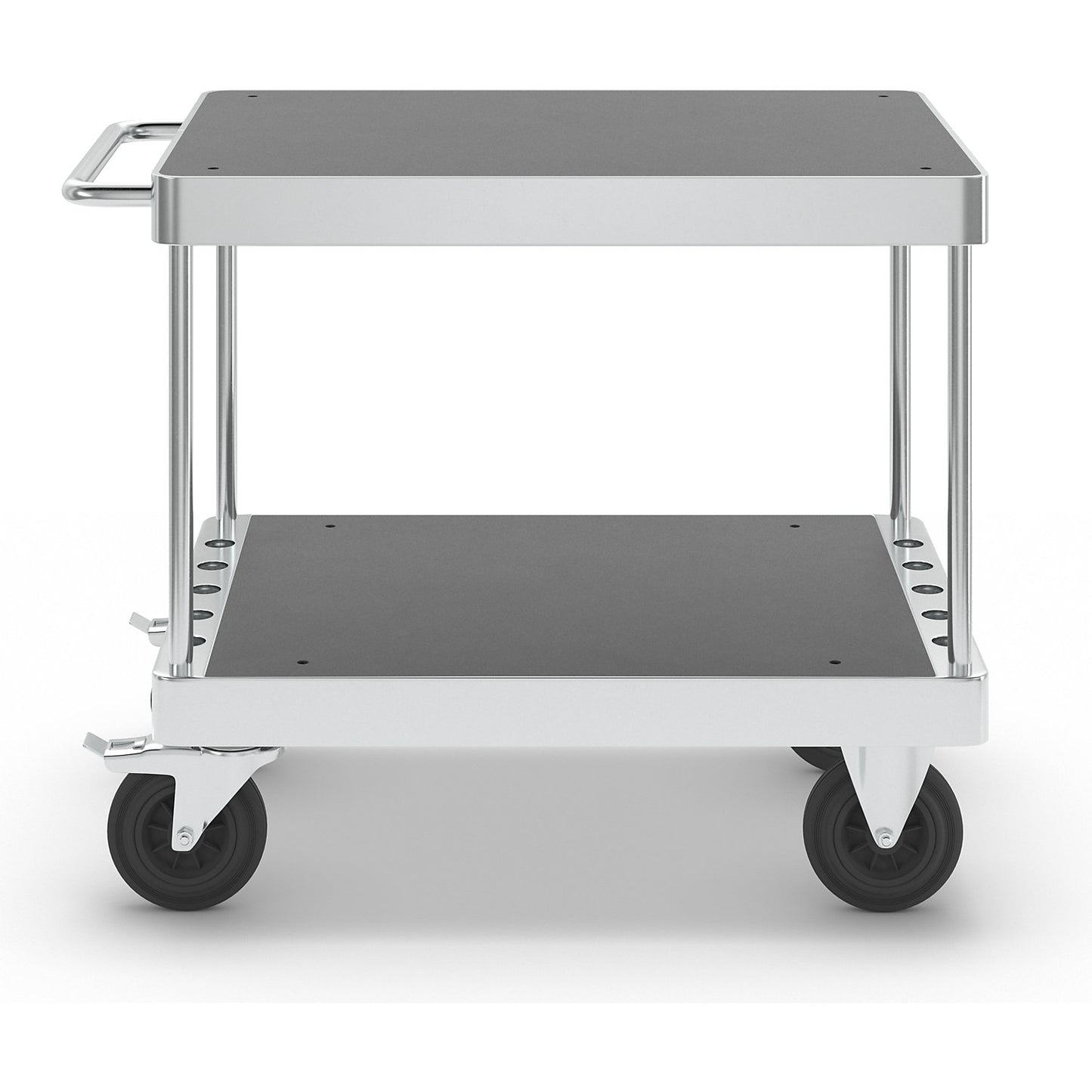 JUMBO zinc plated workshop trolley, LxWxH 1135 x 700 x 920 mm, with stops.