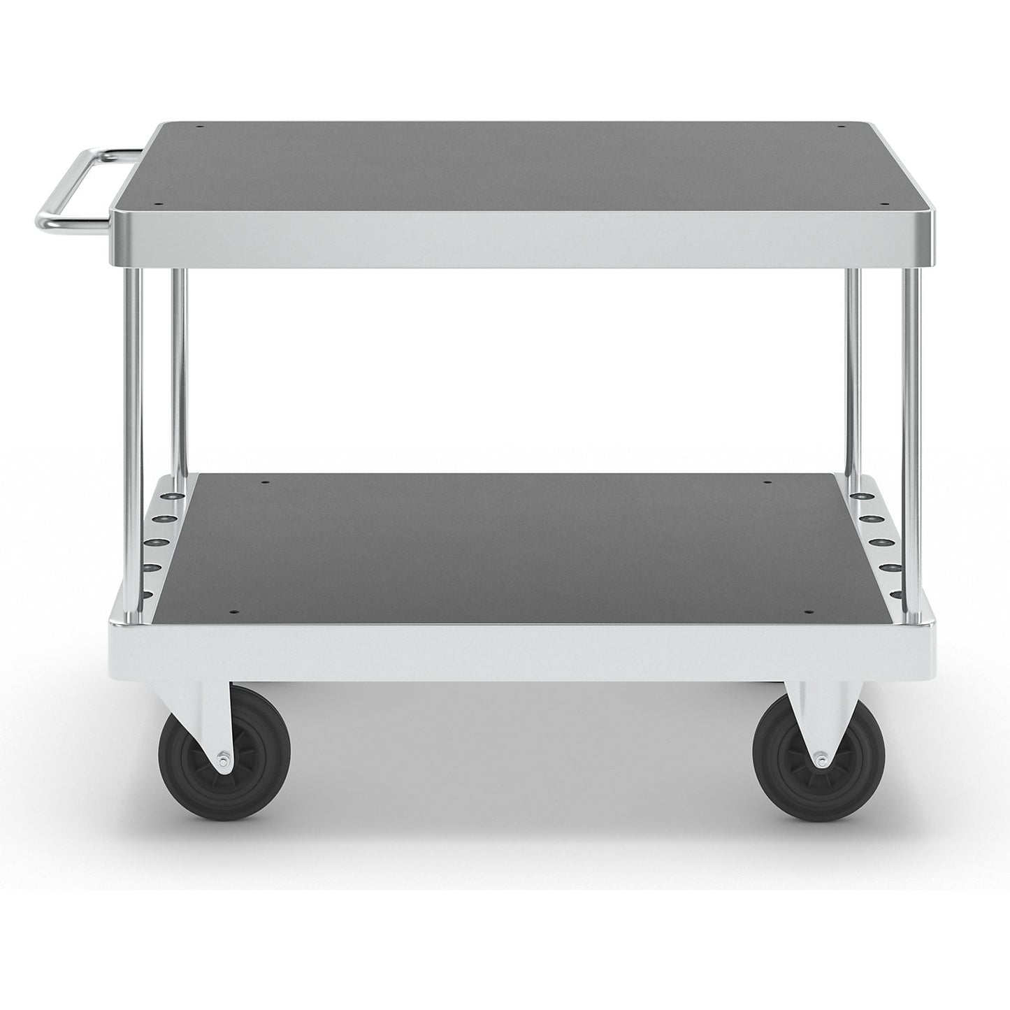 JUMBO zinc plated workshop trolley, LxWxH 1335 x 800 x 300 mm, without stops.