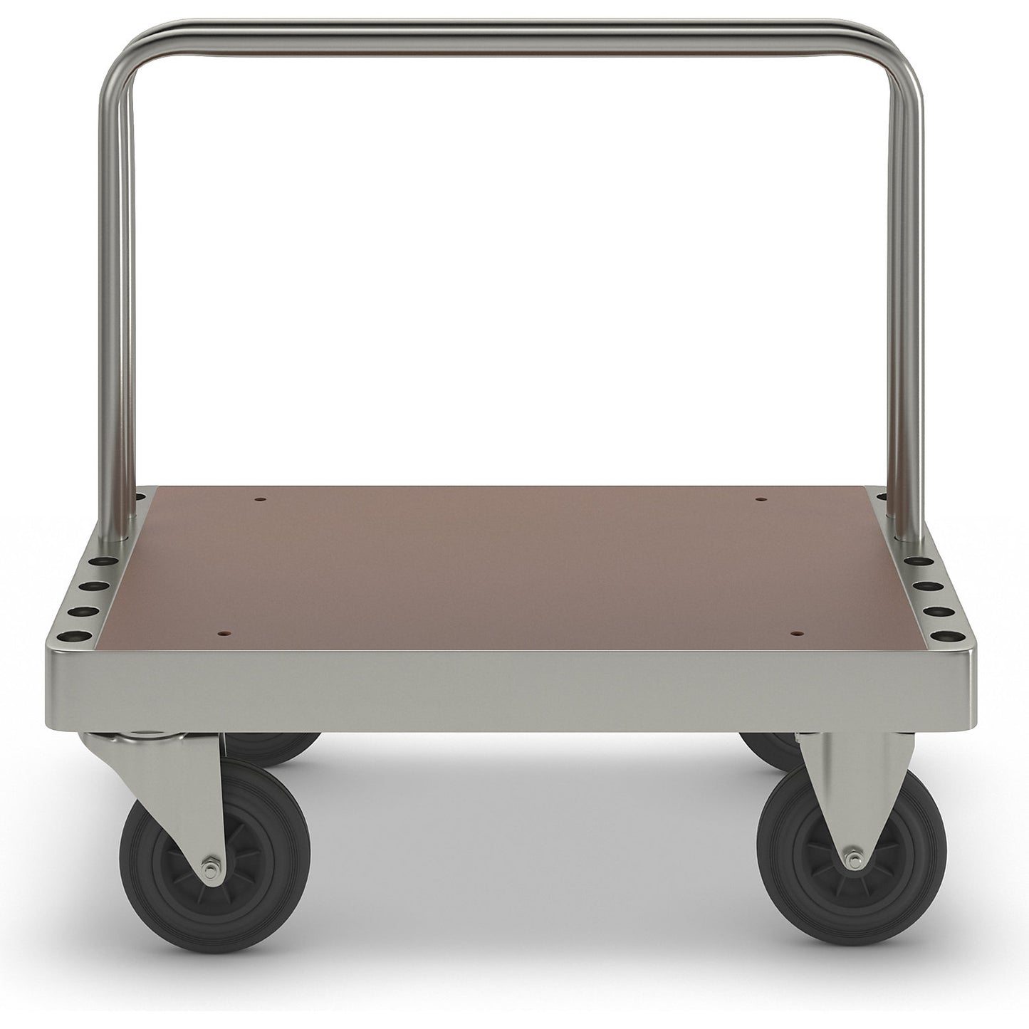 Zinc plated panel trolley, LxWxH 900 x 600 x 960 mm, without stops.