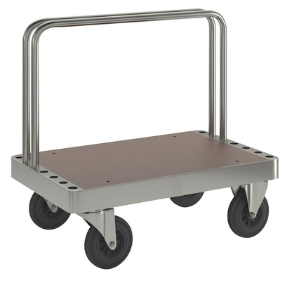 Zinc plated panel trolley, LxWxH 900 x 600 x 960 mm, without stops.