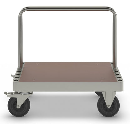 Zinc plated panel trolley, LxWxH 900 x 600 x 960 mm, with stops.