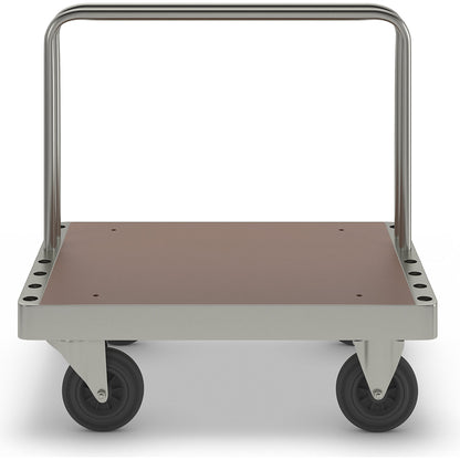 Zinc plated panel trolley, LxWxH 1000 x 700 x 960 mm, without stops.