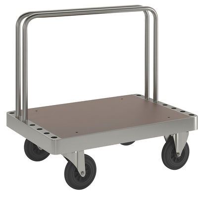 Zinc plated panel trolley, LxWxH 1000 x 700 x 960 mm, without stops.