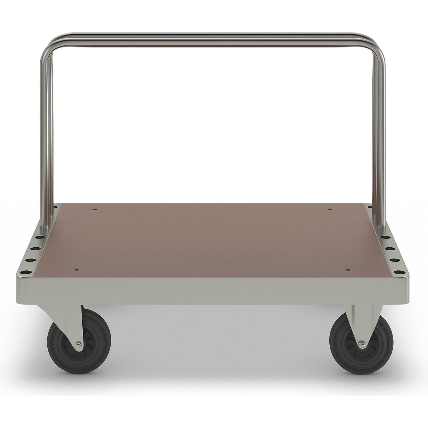 Zinc plated panel trolley, LxWxH 1200 x 800 x 960 mm, without stops.