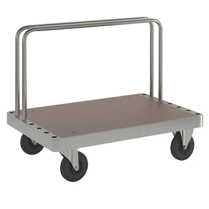 Zinc plated panel trolley, LxWxH 1200 x 800 x 960 mm, without stops.