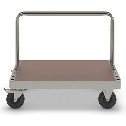 Zinc plated panel trolley, LxWxH 1200 x 800 x 960 mm, with stops.