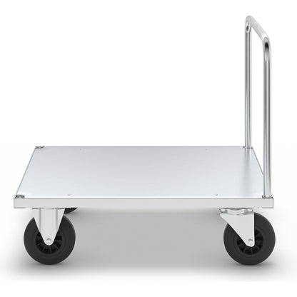 Platform truck max. load 500 kg, with 1 push handle, LxWxH 1000 x 700 x 900 mm, without stop.