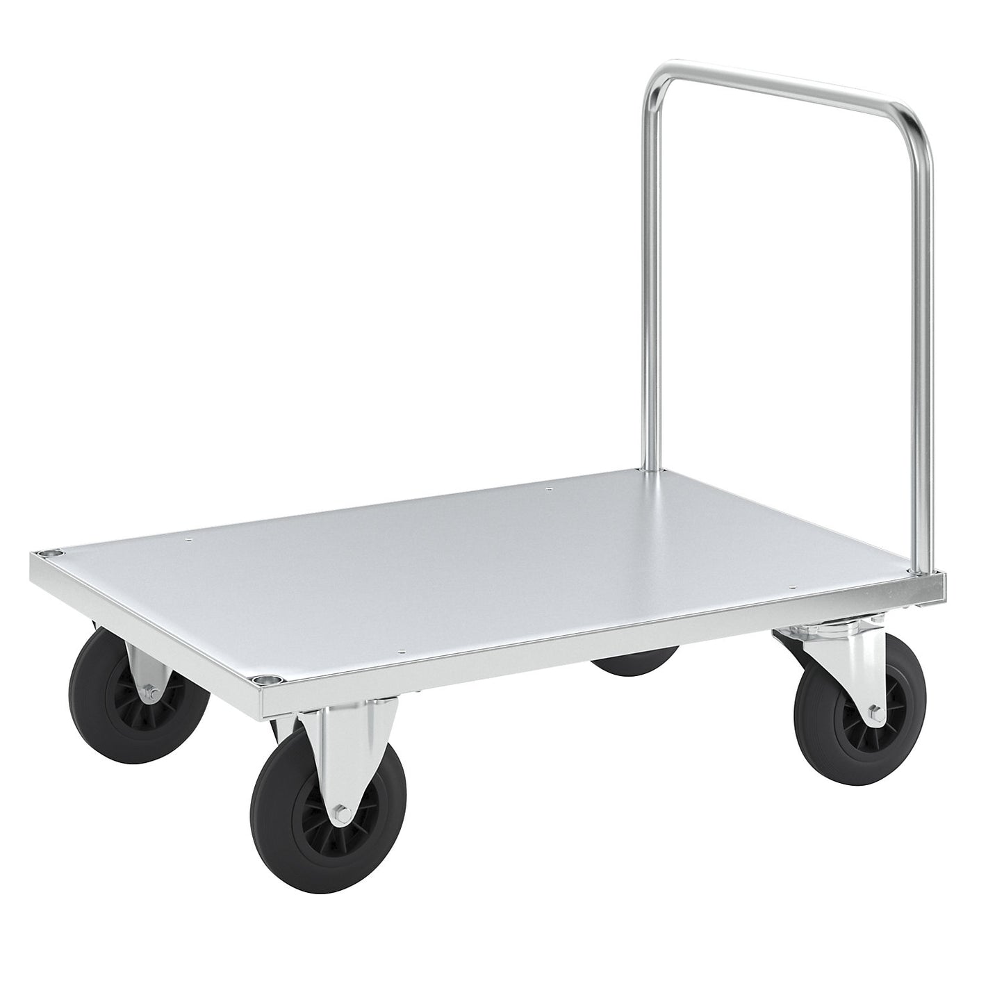 Platform truck max. load 500 kg, with 1 push handle, LxWxH 1000 x 700 x 900 mm, without stop.