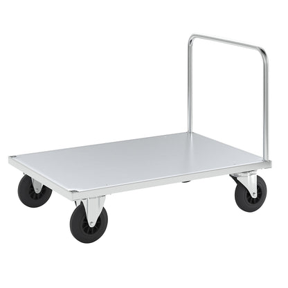 Platform truck max. load 500 kg, with 1 push handle, LxWxH 1200 x 800 x 900 mm, without stop.