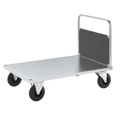 Platform truck max. load 500 kg, with 1 end panel, LxWxH 1200 x 800 x 900 mm, without stop.