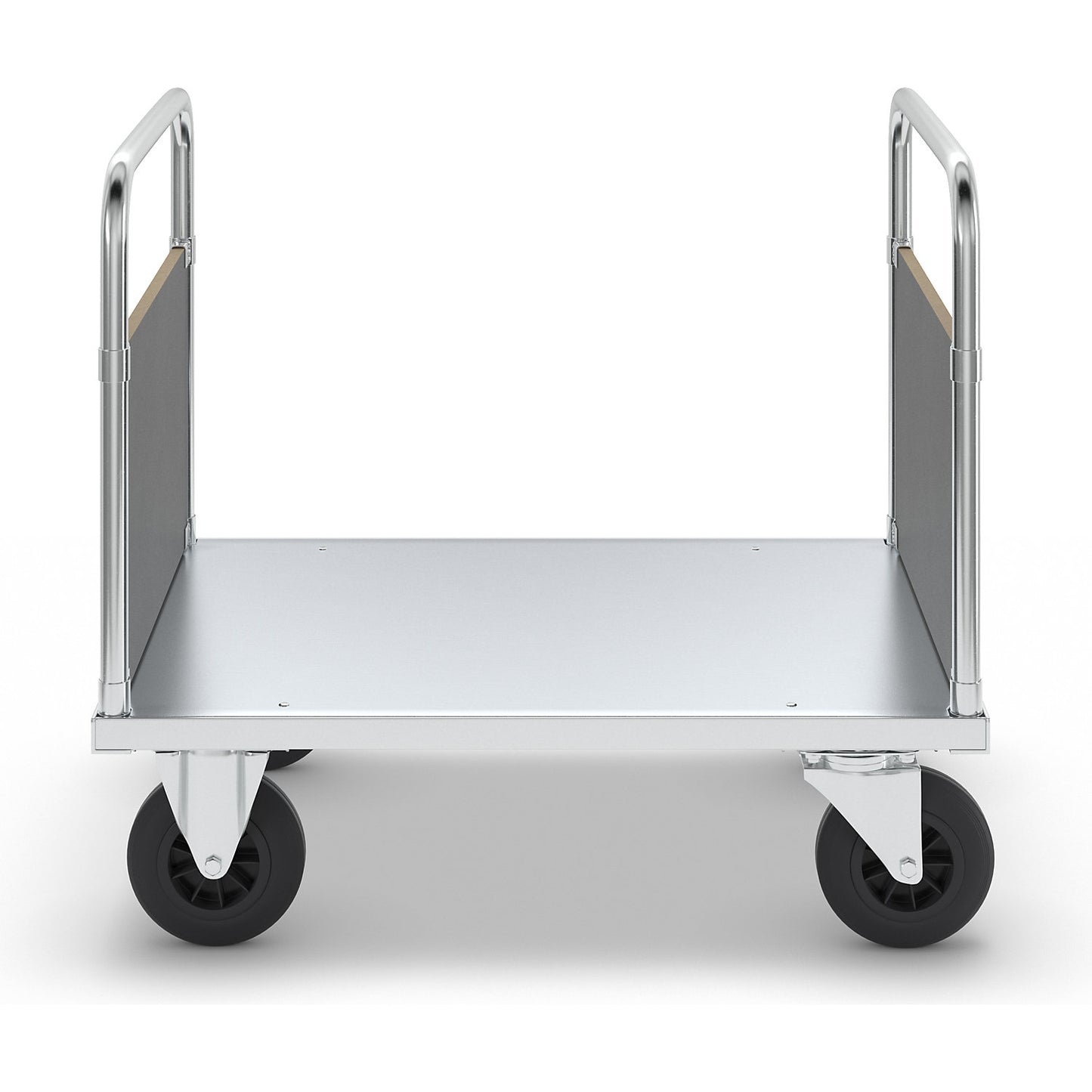 Platform truck max. load 500 kg, with 2 end panels, LxWxH 1000 x 700 x 900 mm, without stop.
