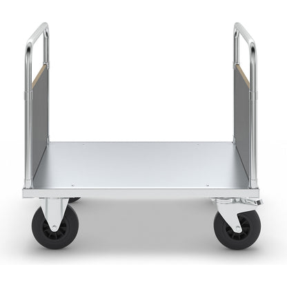 Platform truck max. load 500 kg, with 2 end panels, LxWxH 1000 x 700 x 900 mm, with stop.