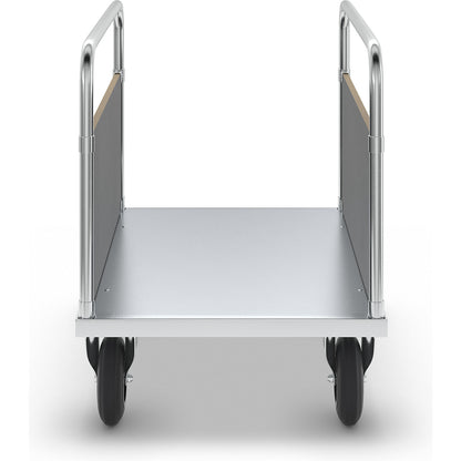 Platform truck max. load 500 kg, with 2 side panels, LxWxH 1000 x 700 x 900 mm, without stop.