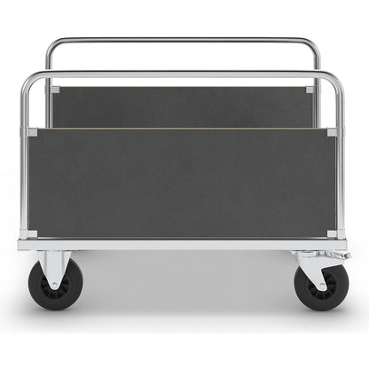 Platform truck max. load 500 kg, with 2 side panels, LxWxH 1200 x 800 x 900 mm, with stop.
