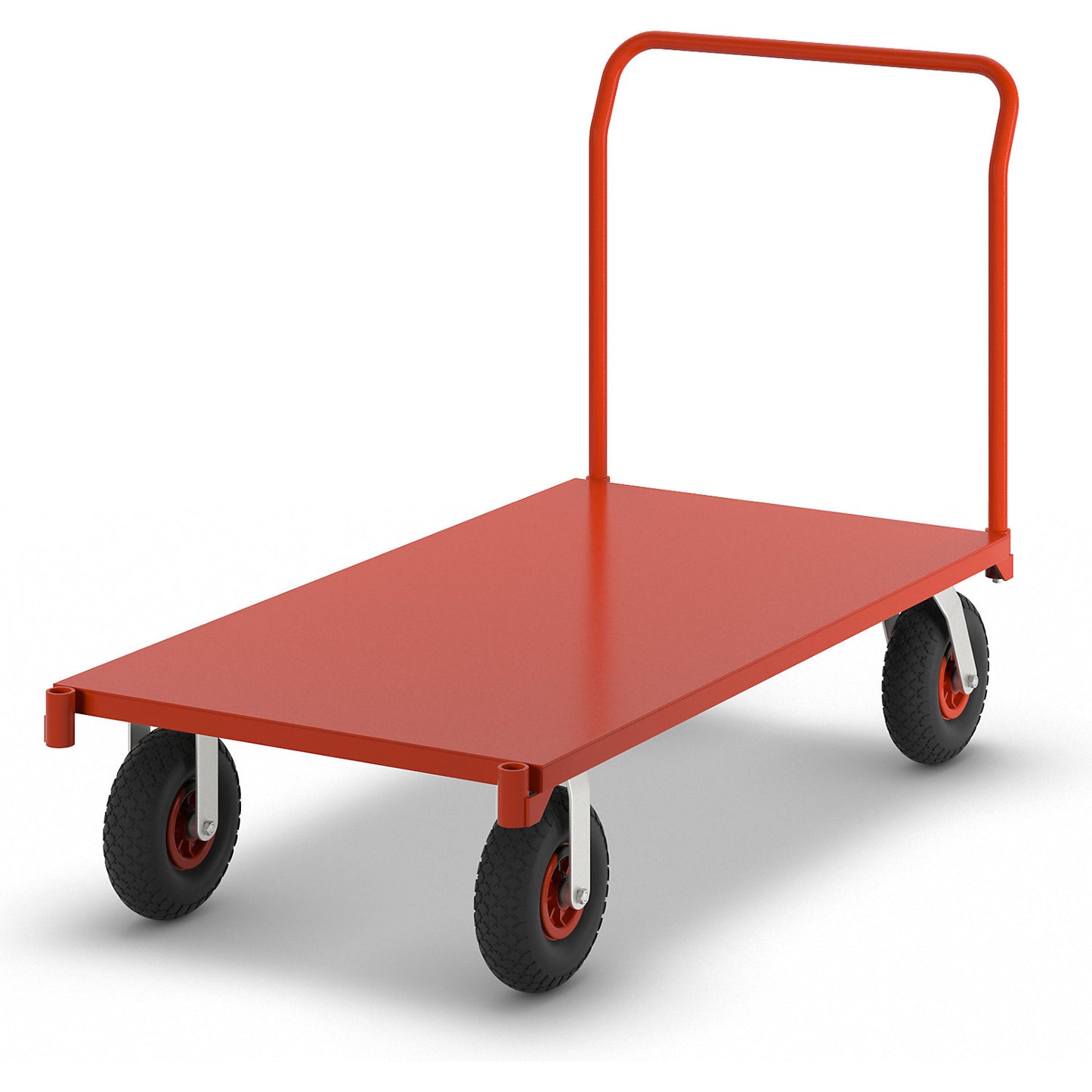XXL platform truck, LxWxH 1550 x 760 x 1050 mm, with pneumatic tyres.