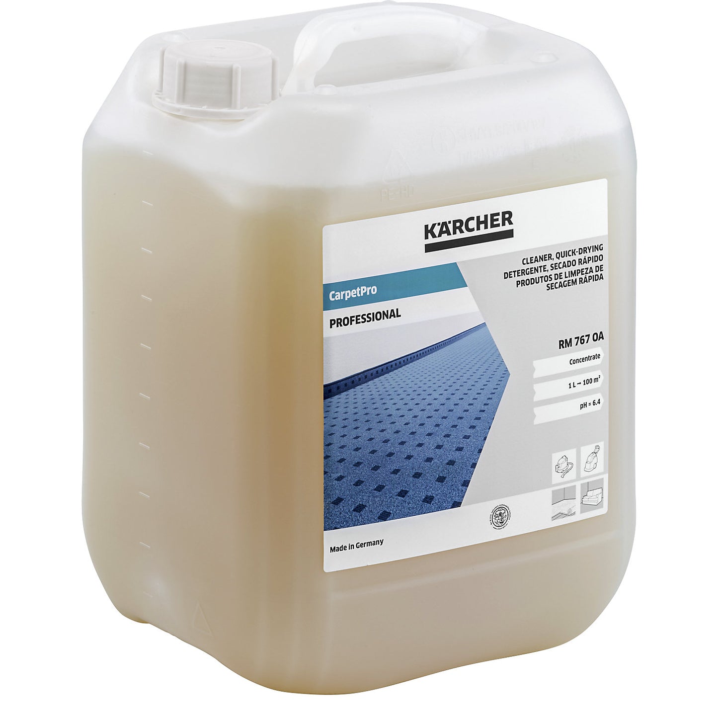 CARPETPRO RM 767 carpet cleaner, capacity 10 l, does not damage material.