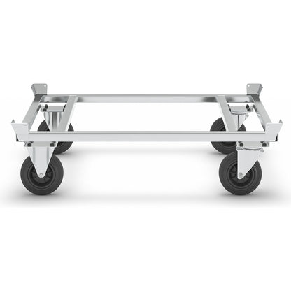Pallet dolly, zinc plated, height 355 mm, without stops.
