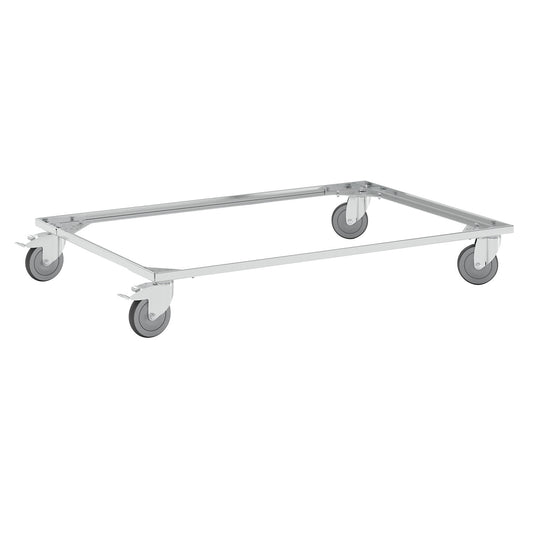 Pallet dolly, low, height 185 mm, with stops.