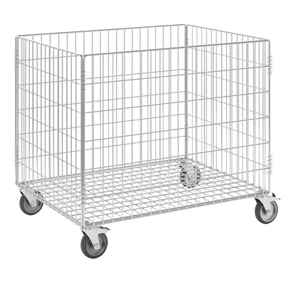 Mesh trolley, zinc plated, HxWxD 740 x 835 x 625 mm, without bumper protection.