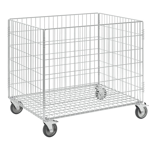 Mesh trolley, zinc plated, HxWxD 740 x 835 x 625 mm, without bumper protection.