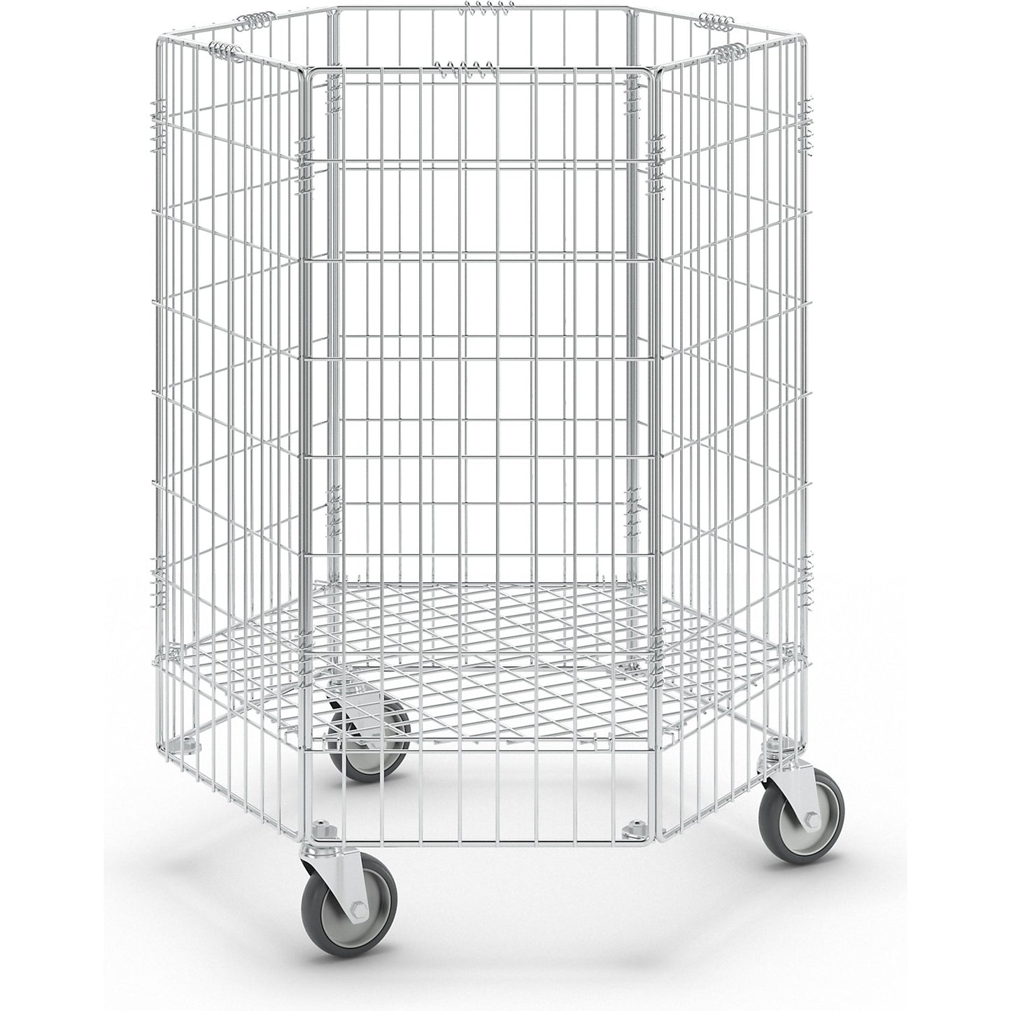 Mesh trolley, hexagonal, HxWxD 900 x 700 x 700 mm, electrolytically zinc plated.