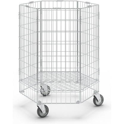 Mesh trolley, hexagonal, HxWxD 900 x 700 x 700 mm, electrolytically zinc plated.