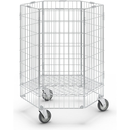 Mesh trolley, hexagonal, HxWxD 900 x 700 x 700 mm, electrolytically zinc plated.