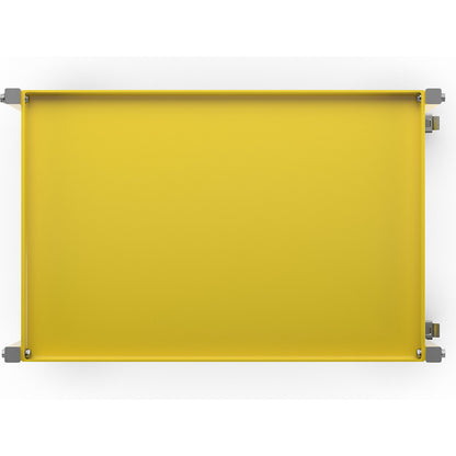 Table trolley with 2 shelves, 4 swivel castors, 2 with stops, yellow.