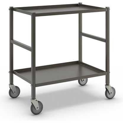 Table trolley with 2 shelves, 4 swivel castors, charcoal.