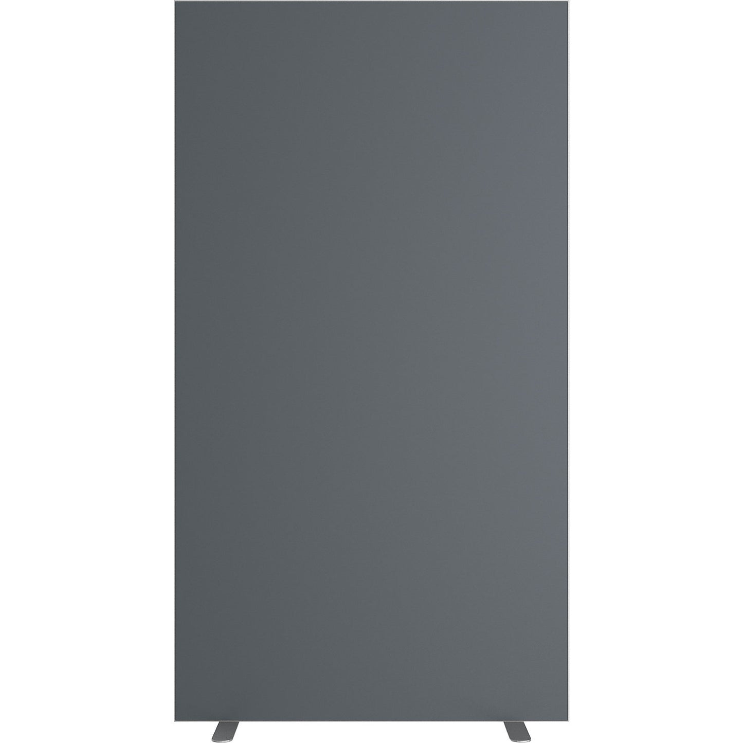 easyScreen partition, HxD 1740 x 390 mm, with sound insulation, charcoal, width 940 mm.