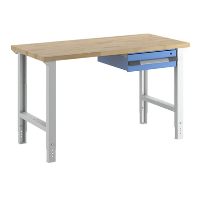 Workbench, Series 7000 modular system, 1 suspended drawer, WxD 1500 x 700 mm.