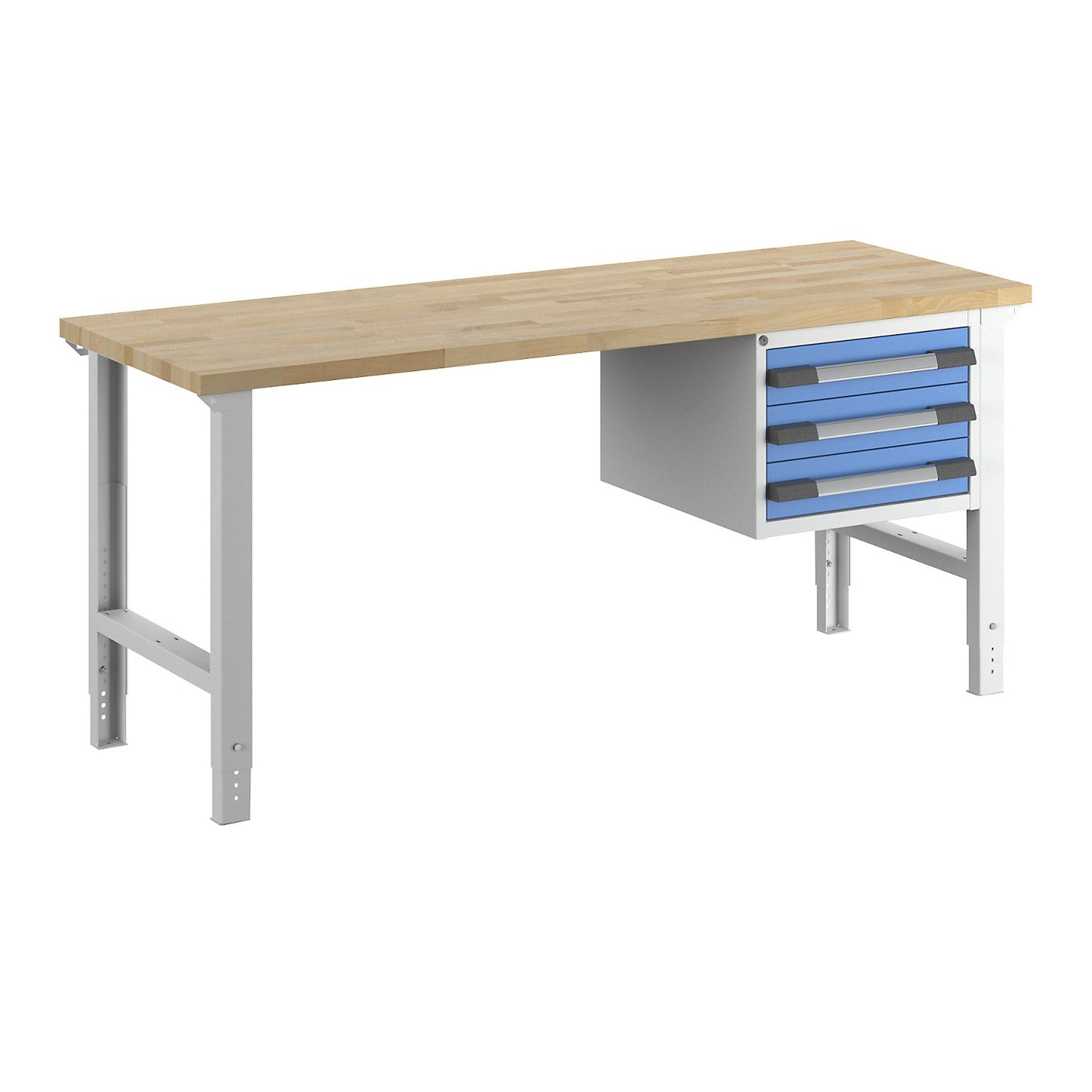Workbench, Series 7000 modular system, 3 drawers, WxD 2000 x 700 mm.