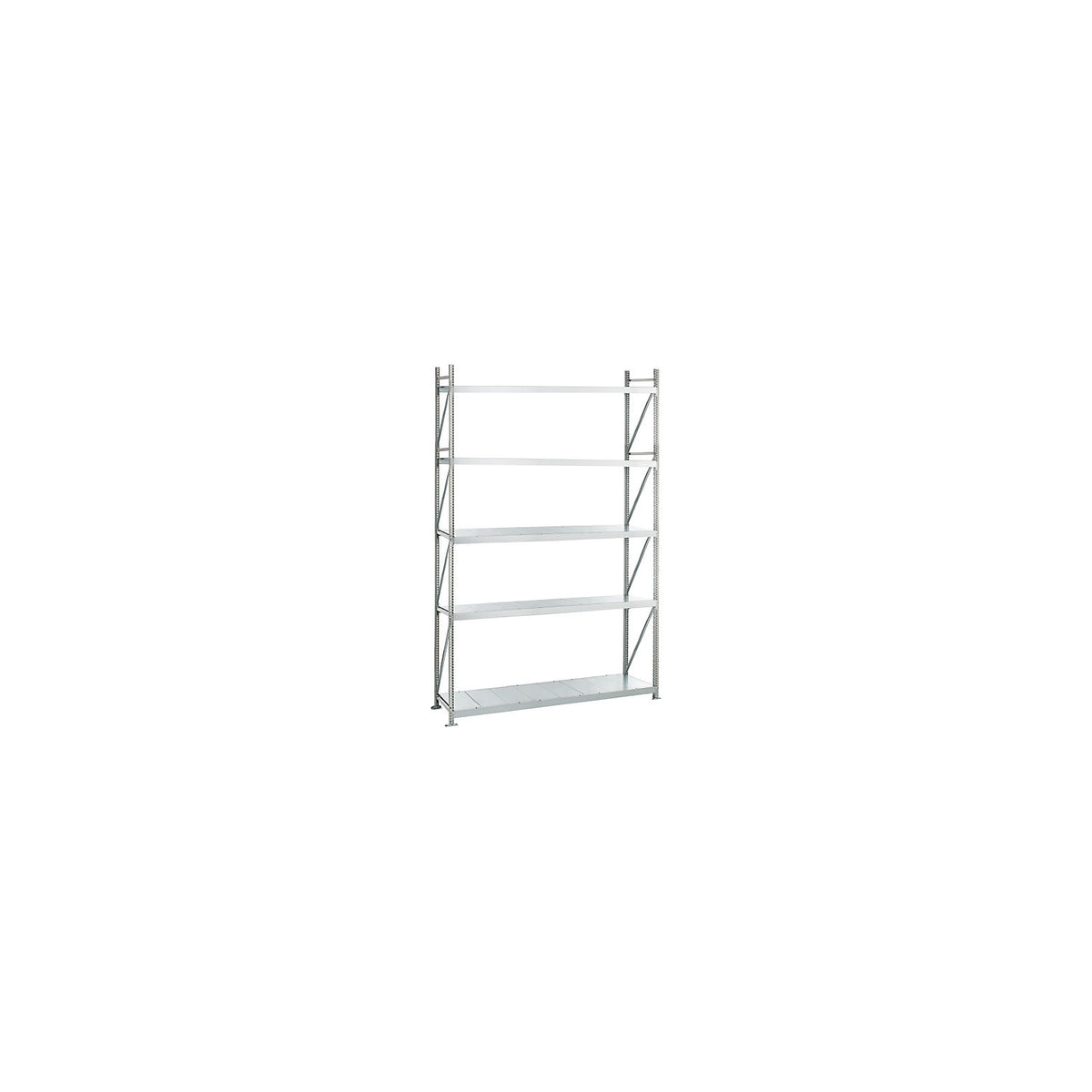Wide span shelving unit, shelf load 500 kg, HxWxD 3000 x 1500 x 500 mm, standard shelf unit.