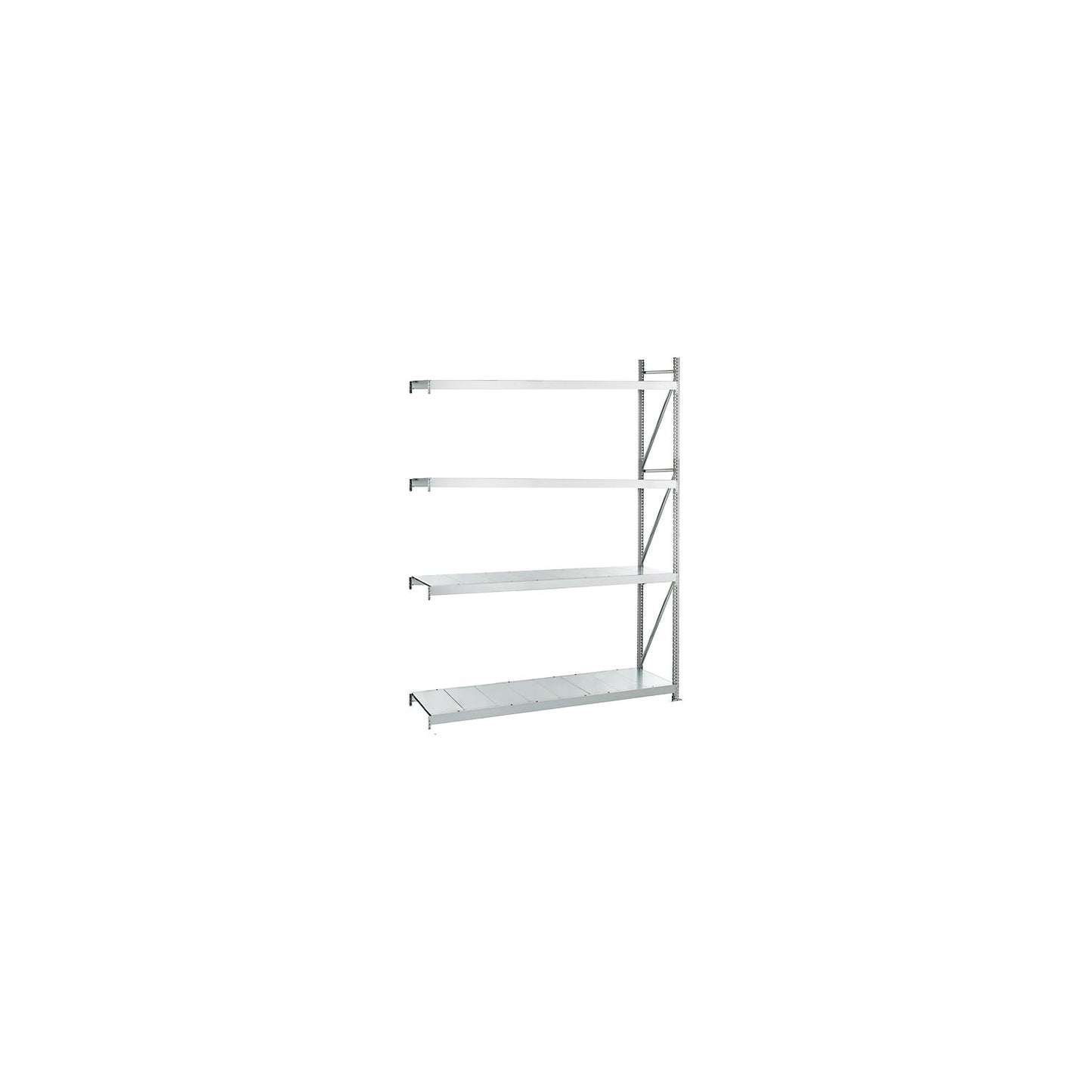 Wide span shelving unit, shelf load 500 kg, HxWxD 2500 x 1500 x 500 mm, extension shelf unit.
