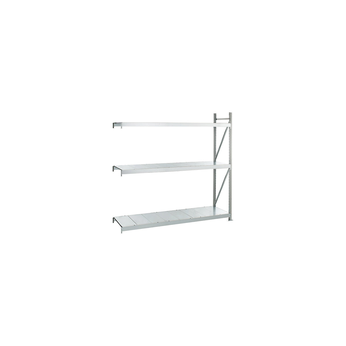 Wide span shelving unit, shelf load 500 kg, HxWxD 2000 x 2000 x 500 mm, extension shelf unit.