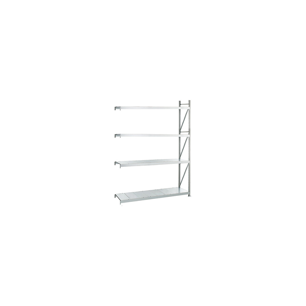 Wide span shelving unit, shelf load 500 kg, HxWxD 2500 x 2250 x 600 mm, extension shelf unit.