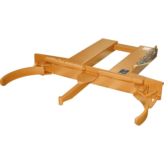 Drum clamp, for 2 drums, max. load 1000 kg, orange.