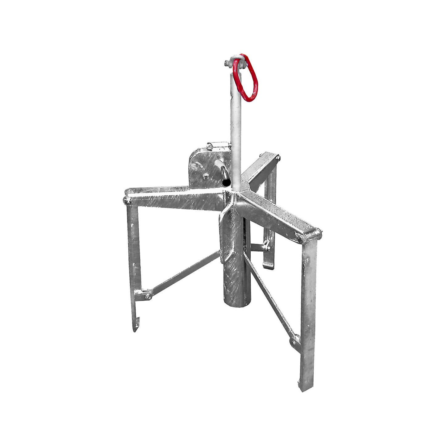 Drum gripper with 3-point clamping system, for 60 to 220 l drums, galvanised.