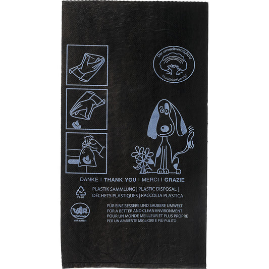 Dog poop bags, PE, capacity 3.2 l, WxH 330 x 200 mm, black, pack of 2000.