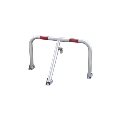 Parking barrier with red reflective stripes, pipe diameter 40 mm, 1+ items.