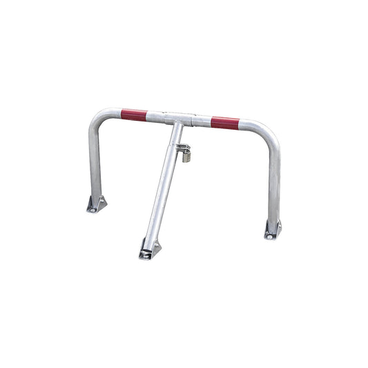 Parking barrier with red reflective stripes, pipe diameter 40 mm, 1+ items.