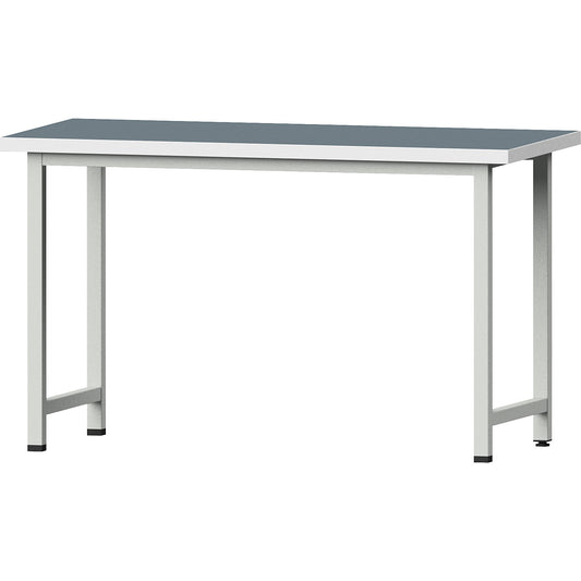 Workbench, Series V frame construction, standard model, WxD 1500 x 700 mm, universal worktop, height 890 mm.