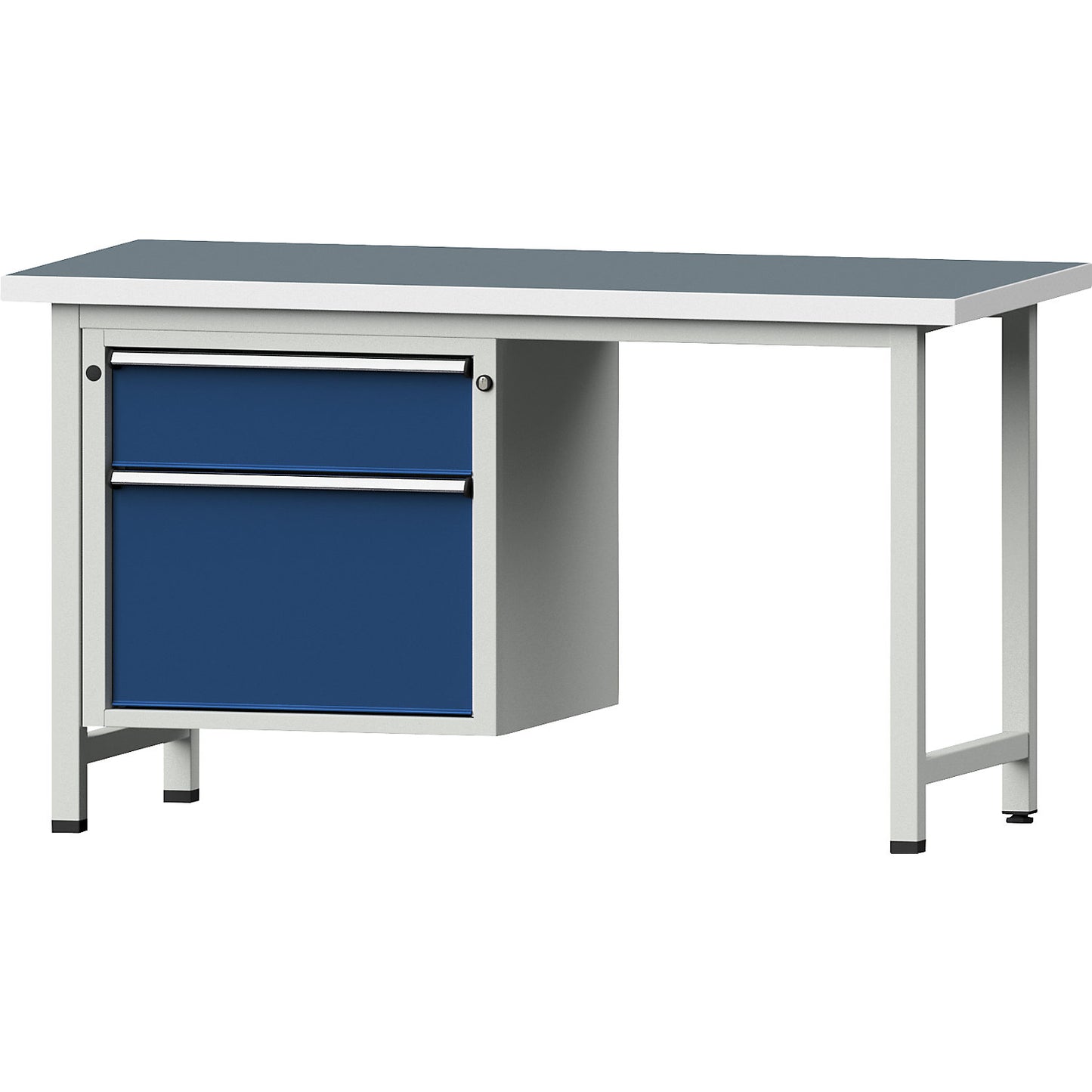 Workbench, Series V frame construction, 2 drawers, universal worktop.