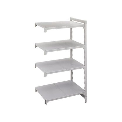 PREMIUM plastic boltless shelving unit system, shelf WxD 600 x 500 mm, extension shelf unit, width 635 mm, smooth base.