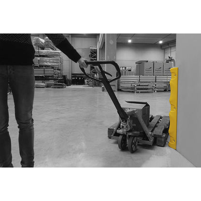 FLEX IMPACT edge protection profile, for bolting in place, yellow.