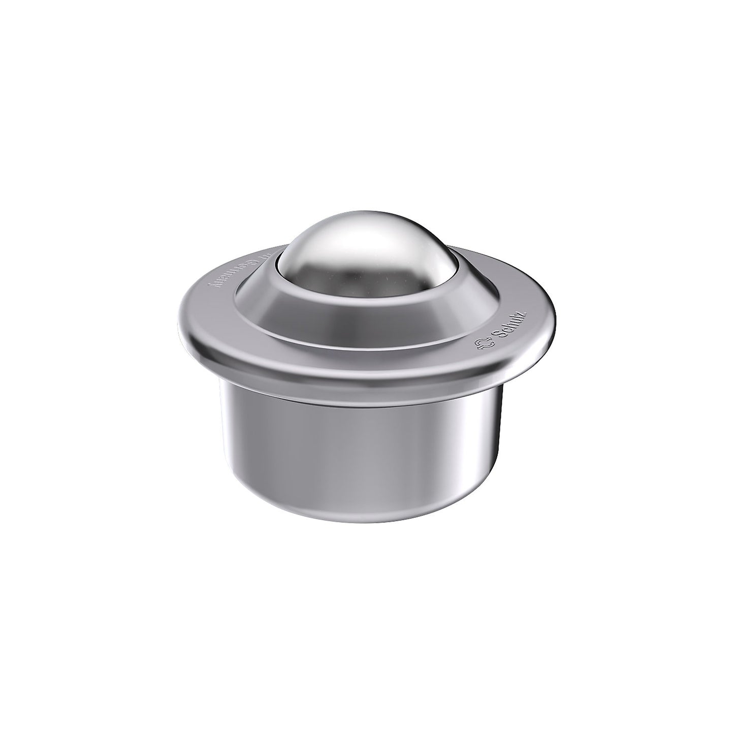 Ball unit, flange, stainless steel, load bearing ball Ø 15 mm.