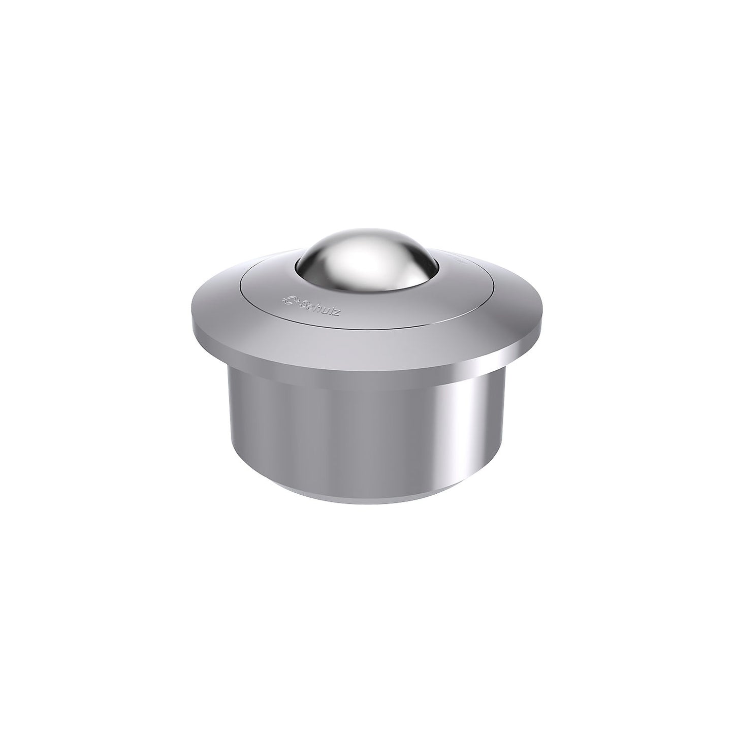 Ball unit, flange, solid, steel, load bearing ball Ø 22 mm.